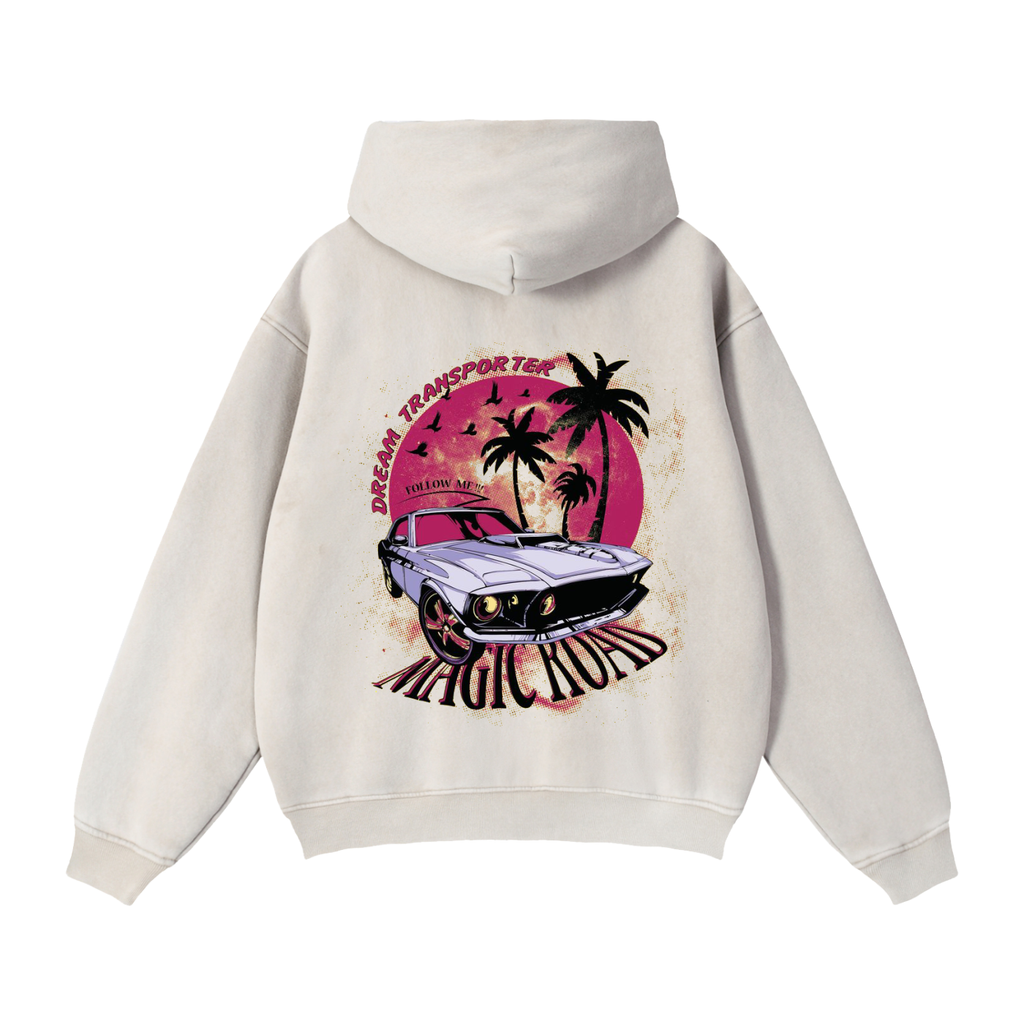 Zip-Through Boxy Fleece Hoodie