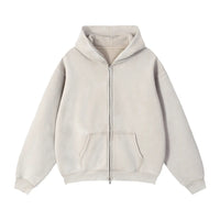 Zip-Through Boxy Fleece Hoodie ALIÉ