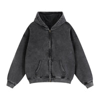 Zip-Through Boxy Fleece Hoodie ALIÉ