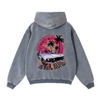 Zip-Through Boxy Fleece Hoodie ALIÉ